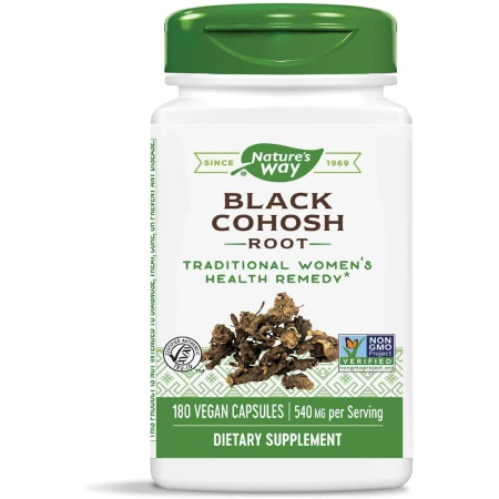 Nature's Way Black Cohosh Root, 540 mg per serving, 180 Capsules جذور كوهوش الأسود، عالية التركيز 540 مجم للجرعة، 180 كبسولة