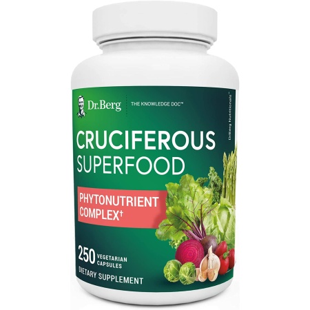 Dr. Berg's Cruciferous Superfood, Support Immune System & Liver Detox - 250 Capsules