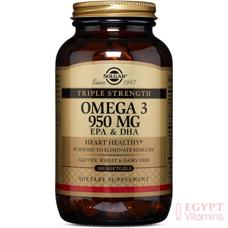 Solgar Triple Strength Omega-3 950 mg, 100 Softgels