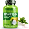 NATURELO Magnesium Glycinate - 120 capsulesناتشريلو جلايسينات الماغنيسيوم مع خضروات عضوية، 120 كبسولة