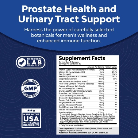 Natures Craft Prostate Support Ingredients