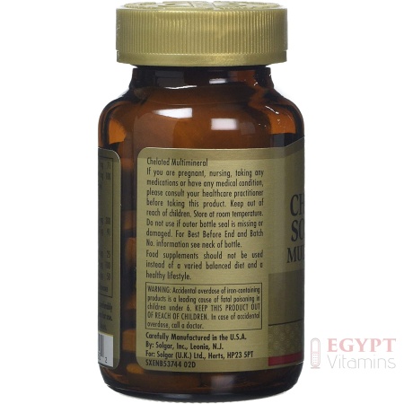 Solgar Chelated Solamins Multimineral – 90 Tablets