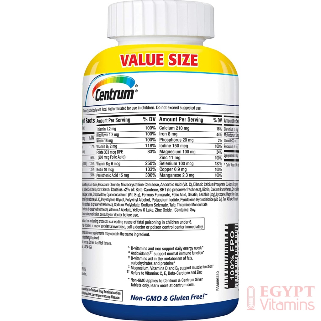 Centrum Multivitamin for Men, Multivitamin/Multimineral Supplement with Vitamin D3 250 Tablets