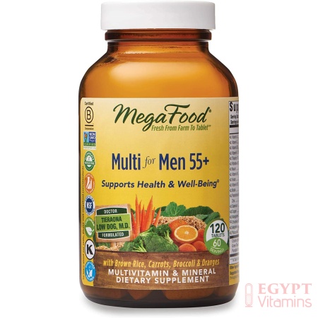 MegaFood, Multi for Men 55+ ,120 Tabletsميجا فود ، فيتامينات طبيعية متعددة للرجال فوق +55 عام ، 120 حباية