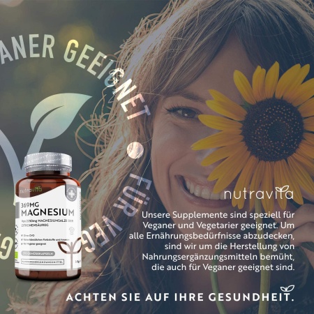 Nutravita Magnesium Citrate 2.250mg – 270 Vegan Capsules