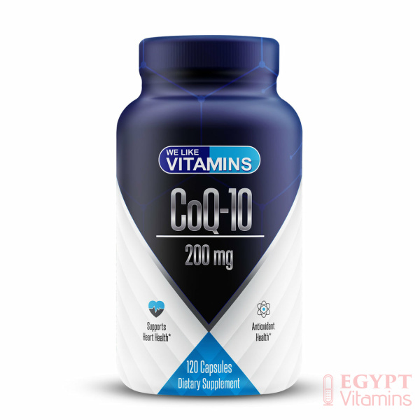 We Like Vitamins CoQ10 200mg 120 Capsules CoQ-10 – Antioxidant Co Q-10 Coenzyme Supports a Healthy Heart and Energy Levels كيو 10، 200 مجم ، لصحة القلب و الأوعية الدموية ، وزيادة مستويات الطاقة ،120 كبسولة