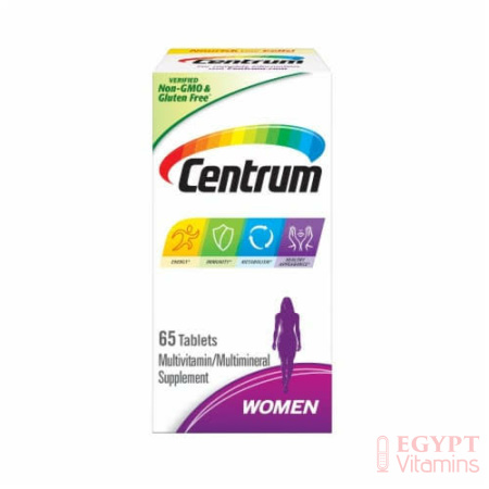 Centrum Multivitamin for Women, Multivitamin/Multimineral Supplement with Iron, Vitamins D3 - 65Tablets