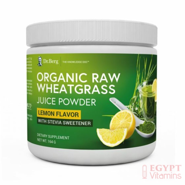 Dr Berg's Raw Wheatgrass Juice Powder (Lemon Flavor),164 grams