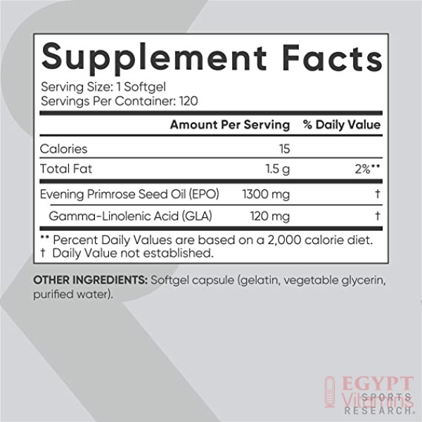 Sports Research, Evening Primrose Oil 1300mg, Ingredients