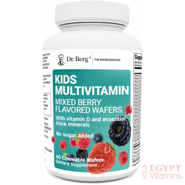 Dr Berg Kids Chewable Multivitamin, 60 Chewsفيتامينات متعددة للاطفال بطعم الكرز،60 قطعة قابلة للمضغ