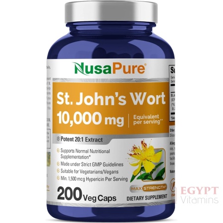 Nusapure, St. John's Wort 10,000mg, 200 Capsules