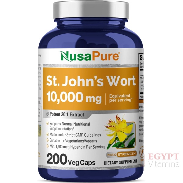 Nusapure, St. John's Wort 10,000mg, 200 Capsules