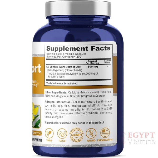 Nusapure, St. John's Wort 10,000mg, 200 Capsules - Image 2