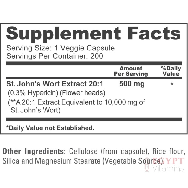 Nusapure, St. John's Wort 10,000mg, 200 Capsules - Image 3