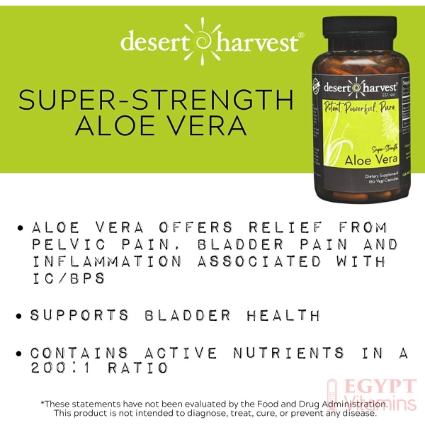 Desert Harvest Aloe Vera, 180 Capsules