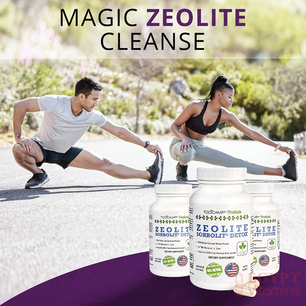 TODICAMP Zeolite Detox - Zeolite Capsules Sorbolit Ultra FINE 1-2 µm - Zeolite Clinoptilolite Powder 95% - 3X Activated - 120 Capsules - Zeolite Powder Supplement - 2 Months Supply