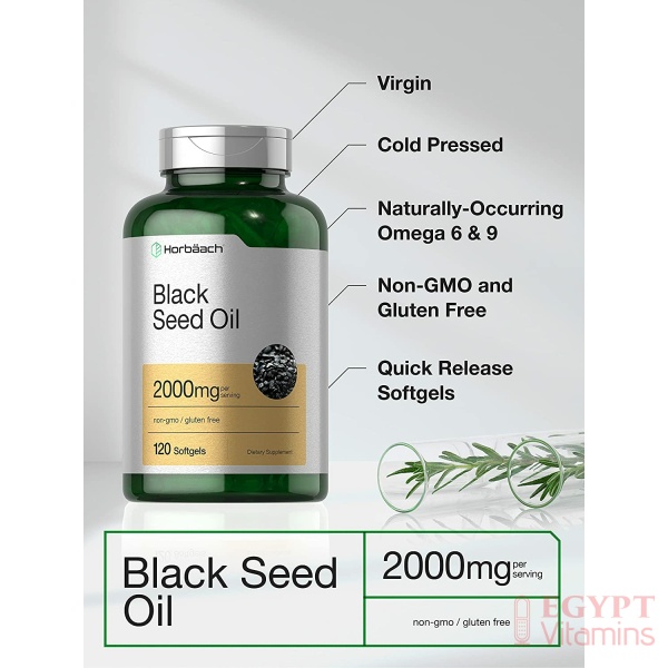 Horbaach Black Seed Oil 2000mg | 120 Softgel Capsules