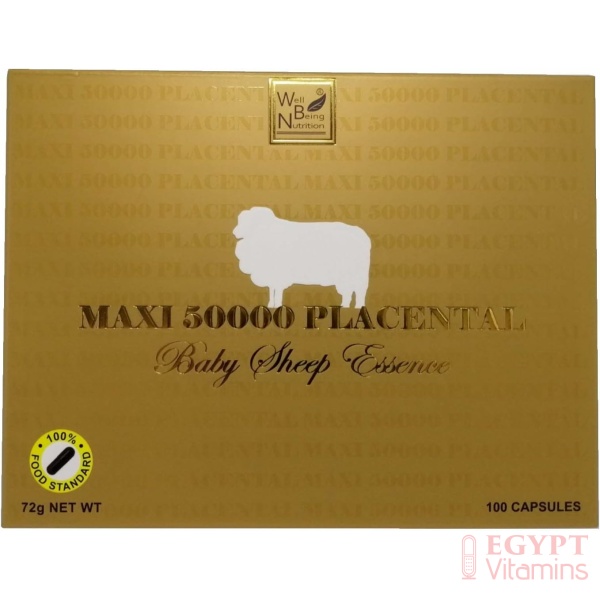 Wealthy Health Maxi 50000 mg Placental Baby Sheep Essence 100 Capsules
