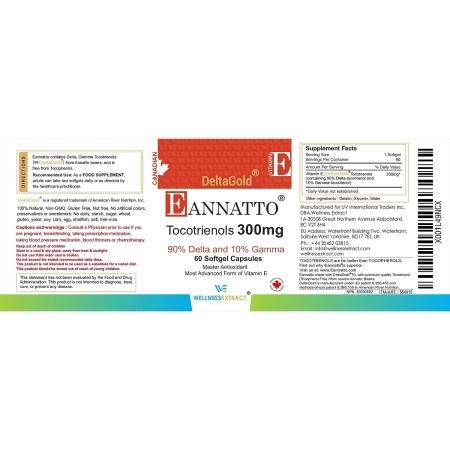 Eannatto DeltaGold Tocotrienols | Premium Vitamin E Supplement, Ingredients