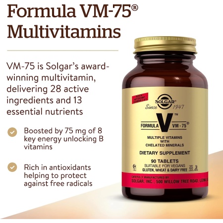 Solgar, Multivitamins for women (Formula VM-75), Ingredients