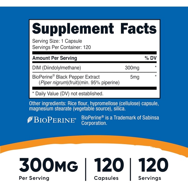 Nutricost, DIM 300mg, Ingredients