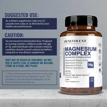 5-in-1 Magnesium Complex by Benevolent, Dose