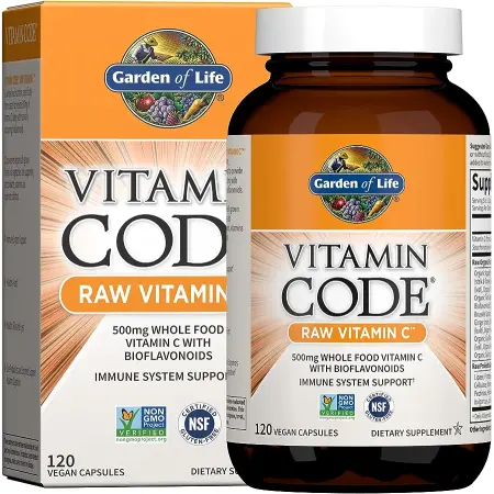 Garden of Life Raw Vitamin Code Vitamin C, 120 Vegan Capsules