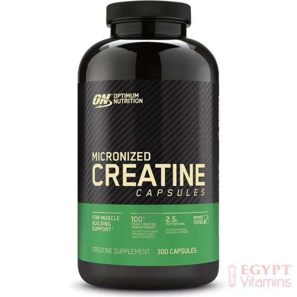 Optimum Nutrition Micronized Creatine Monohydrate Capsules, Keto Friendly, 2500mg, 300 Capsules