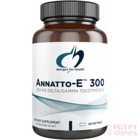 Designs for Health Annatto-E 300 mg Tocotrienols - DeltaGold Vitamin E Complex Supplement with Delta + Gamma Tocotrienols - Cardiovascular, Healthy Aging + Antioxidant Support - Non-GMO (60 Softgels)