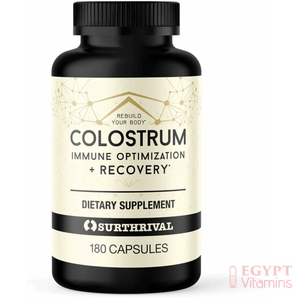 Surthrival: Colostrum Powder Capsules (180 Count), Immune Optimization & Recovery, Dietary Supplement, Gut Health, Immune Support, Keto Friendly