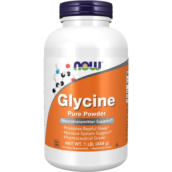 NOW Supplements, Glycine Pure Powder, Promotes Restful Sleep