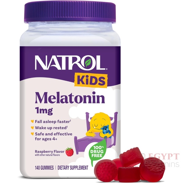 Natrol | Kids Melatonin 1mg, Dietary Supplement for Restful Sleep | 60 Berry-Flavored Gummies