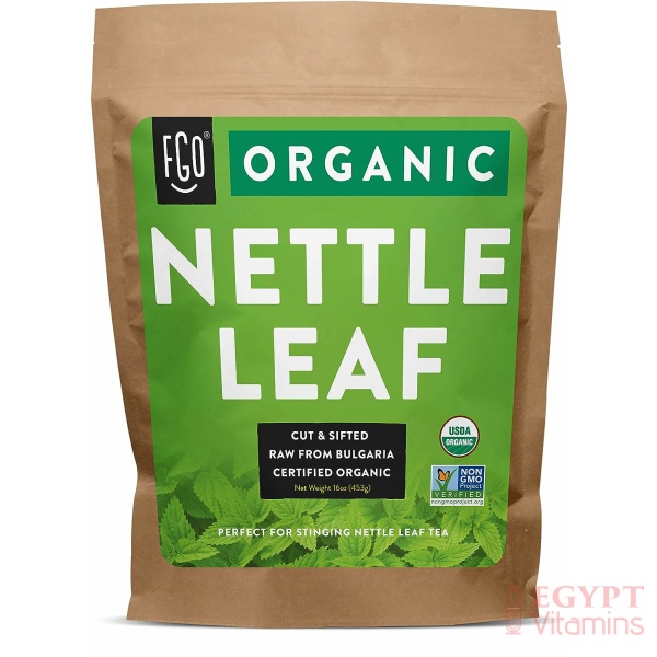 FGO Organic Nettle Leaf Loose Tea, Resealable Kraft Bag, 16oz