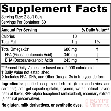 Nordic Naturals Ultimate Omega Jr., Strawberry - 120 Mini Soft Gels - 680 Total Omega-3s with EPA & DHA - Brain Health, Mood, Learning - Non-GMO - 60 Servings