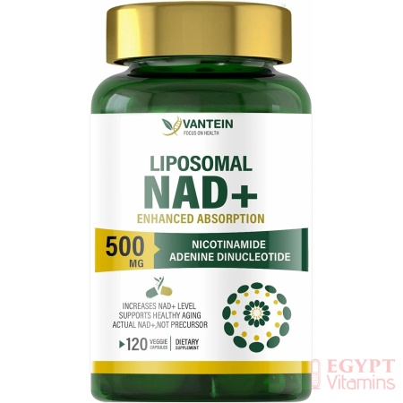 Liposomal NAD+ 500 mg Supplement, Ultra Purity High Absorption, Boost NAD+ More Efficient Than NMN, Nicotinamide Riboside Alternative for Anti-Aging & Antioxidant, Metabolism and Energy - 120 Veg Caps