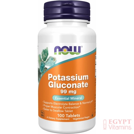 Now Potassium Gluconate, 99 mg, 100 Tablets