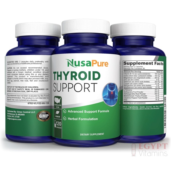 NusaPure | Thyroid Support Supplement with Iodine & Ashwagandha | 120 caps - Image 3
