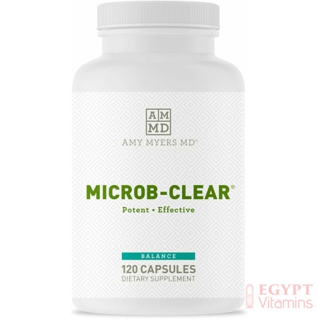Dr. Amy Myers Microb-Clear Supplement for Gut Health - Supports Healthy Balance in The Gut - Reduce Leaky Gut, SIBO, Bloating, Constipation - Magnesium, Berberine, Caprylic Acid + More - 120 Capsules