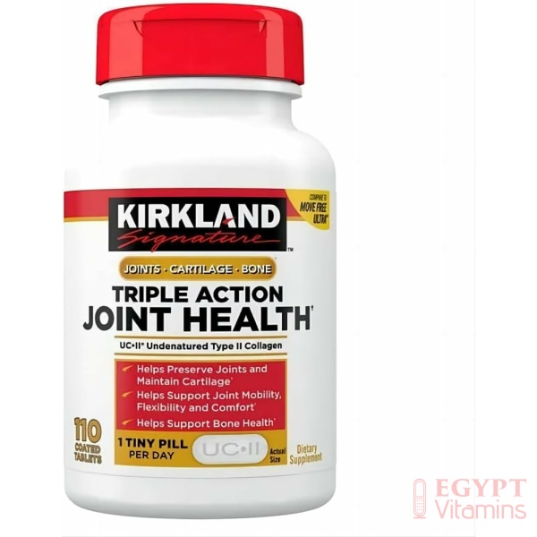 Kirkland Triple Action Joint Health Dietary Supplement, Contains UC•Il* Undenatured Type Il Collagen, Helps Support Joint Mobility, Flexibility and Comfort, 110 Coated Tablets