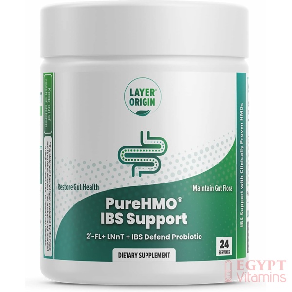 Layer Origin PureHMO IBS Support - Clinically Tested Super Prebiotic + Super Probiotic to Relieve IBS Symptoms - Reduce Inflammation, Strengthen Gut Barriers, and Restore Your Gut Functions