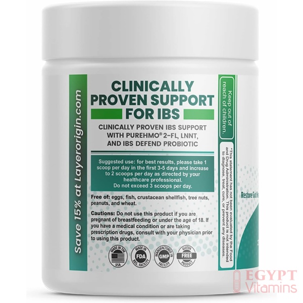 Layer Origin PureHMO IBS Support - Clinically Tested Super Prebiotic + Super Probiotic to Relieve IBS Symptoms - Reduce Inflammation, Strengthen Gut Barriers, and Restore Your Gut Functions - Image 3