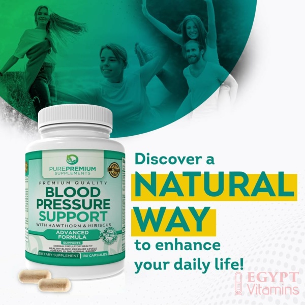 PurePremium Blood Pressure Support with Hawthorn & Hibiscus - for Cardiovascular & Circulatory Health - 180 Capsules - Image 4