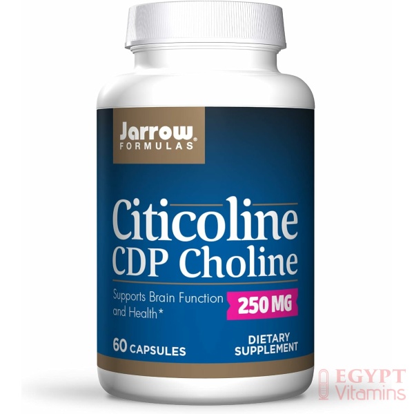 Jarrow Formulas Citicoline (CDP Choline) 250 mg - 60 Capsules - Supports Brain Health & Attention Performance - Up to 60 Servings