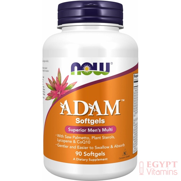 NOW Supplements, ADAM™ Men's Multivitamin with Saw Palmetto, Plant Sterols, Lycopene & CoQ10, 90 Softgels