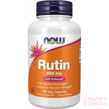 NOW Supplements, Rutin 450 mg, Free Radical Scavenger, Cell Defense, 100 Capsules