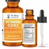 Dr. Berg Vitamin D3 K2 with Zinc & MCT Oil Liquid Supplement - Liquid Vitamin D3 with K2 for Bone & Teeth Strength, Mood, Immune & Heart Health D3 K2 Drops - Vitamin D3 K2 Drops for Adults - 1 fl oz