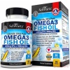 Omega 3 Fish Oil Supplement - 1200mg EPA and 900mg DHA Fatty Acid Per Serving from Wild Caught Fish - Supports Joint, Eyes, Brain & Skin Health - Burpless Lemon Flavor , 90 Softgels