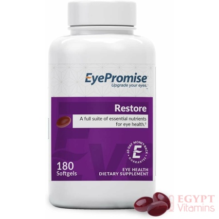 EyePromise Restore Supplement - 180 Softgel Capsules Containing Lutein, Vitamin C, Vitamin D, Vitamin E, Omega-3 Fish Oil, and Zeaxanthin