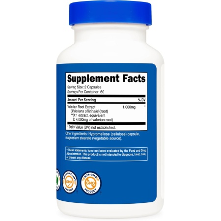 Nutricost, Valerian Root, Ingredients