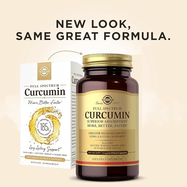 Solgar, Full Spectrum Curcumin, New look